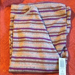 Long Sleeve Crew Tee Super Soft Plush Stripe Multi